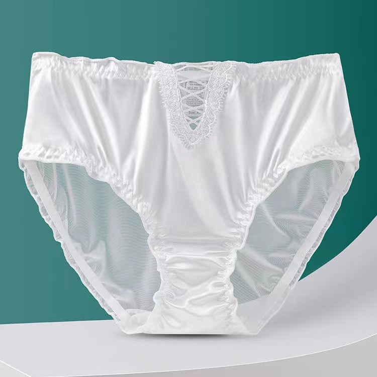 Lace Lingerie Ladies Satin Ice Seamless Pantiesš„Buy 1 get 2 free (3PCS)