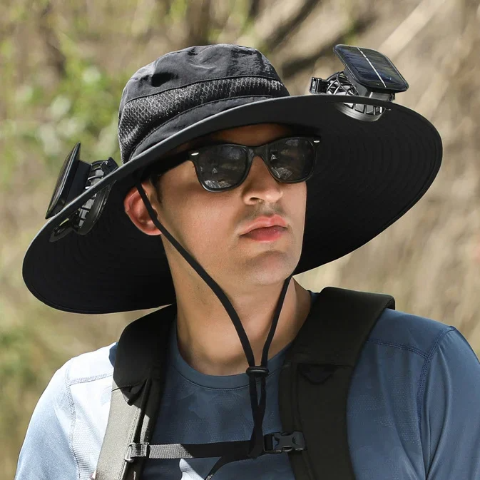 aakip™-🔥EARLY SUMMER SALE 69% OFF⚡- a Outdoor Wide Brim Sun Hat With Solar Fan