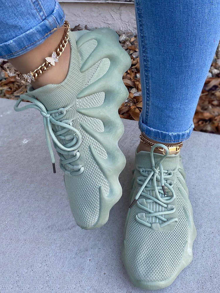 aakip™-Lace-up Knit Breathable Sneakers