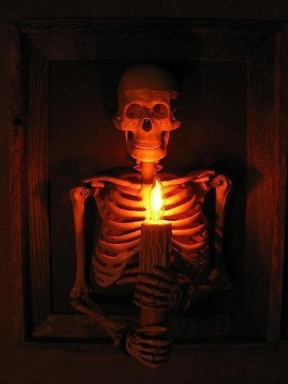 aakip™-Haunted house skull halloween decoration