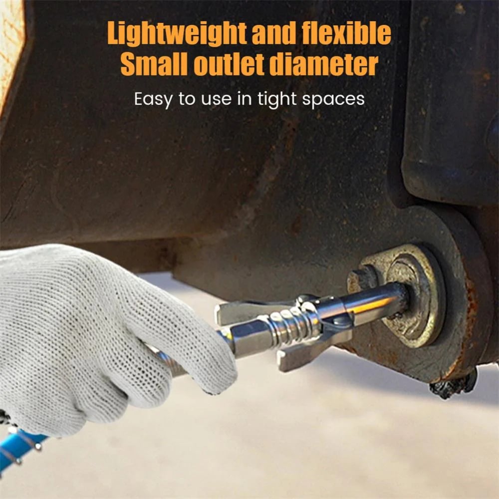 aakip™-🎁2024 New Year Hot Sale🎁Strong Lock on Grease Couplers with Spring Flex Hose