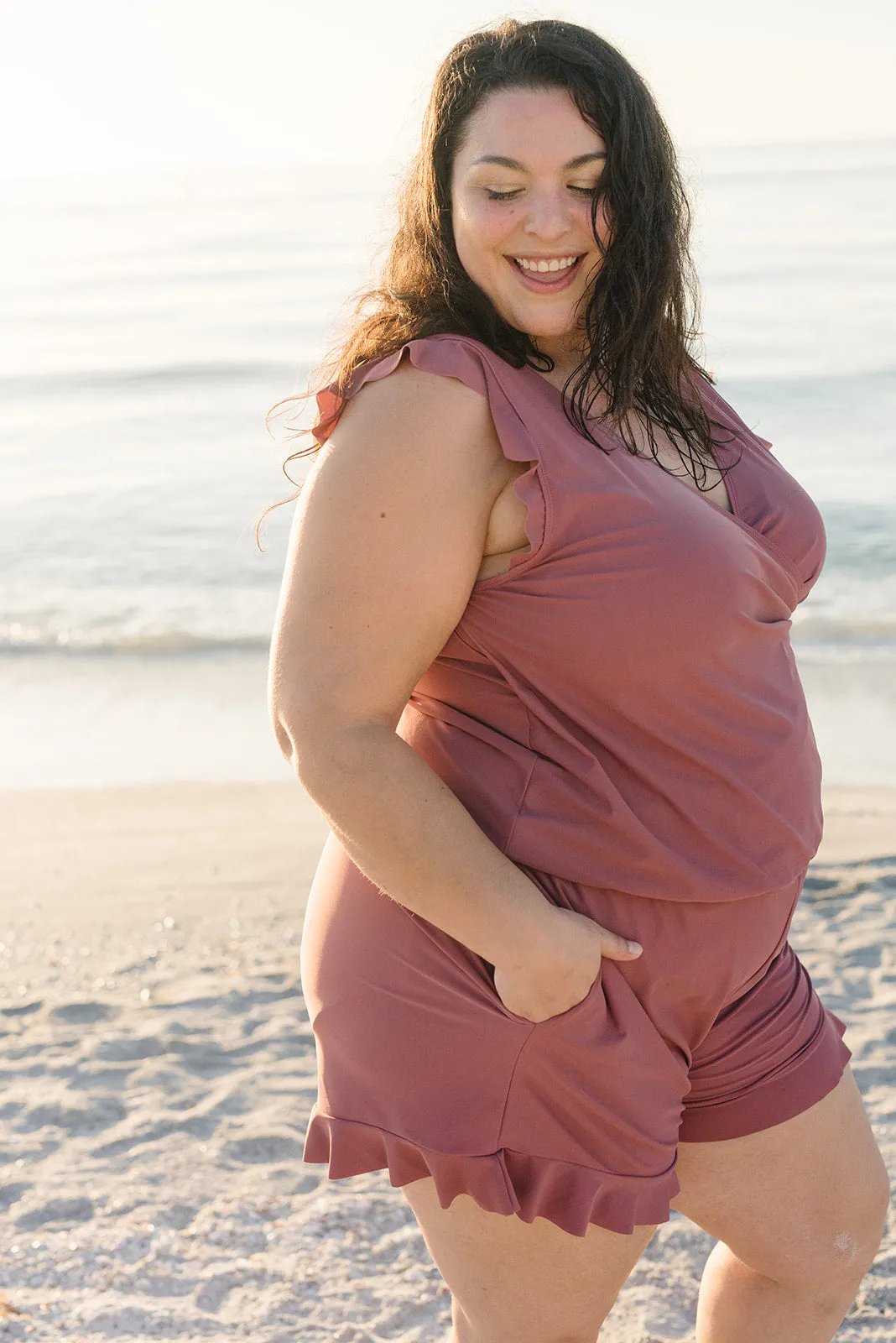 aakip™-Swim Romper Built-in Bra