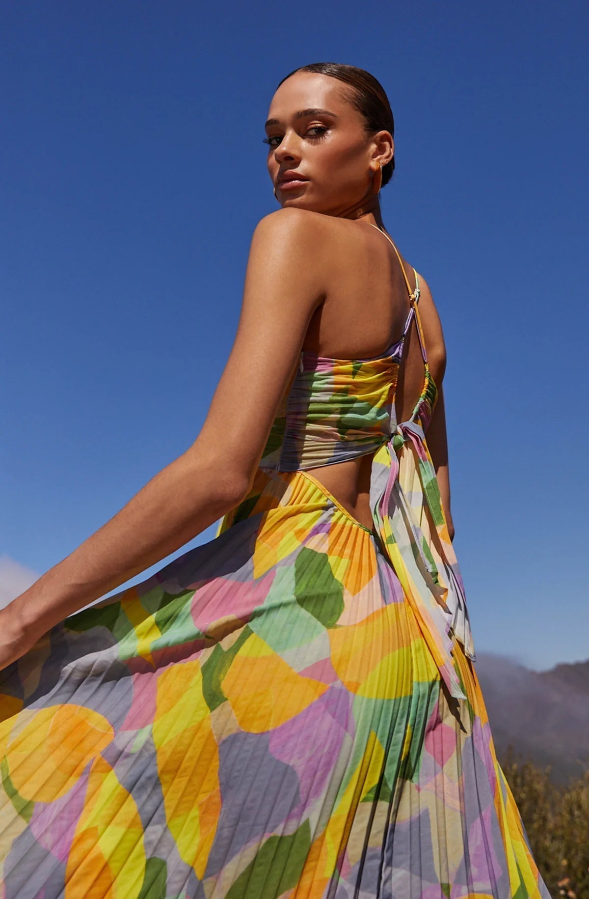 aakip™-Casual Pleated Print Dress