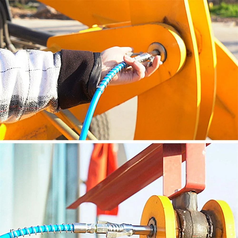 aakip™-🎁2024 New Year Hot Sale🎁Strong Lock on Grease Couplers with Spring Flex Hose