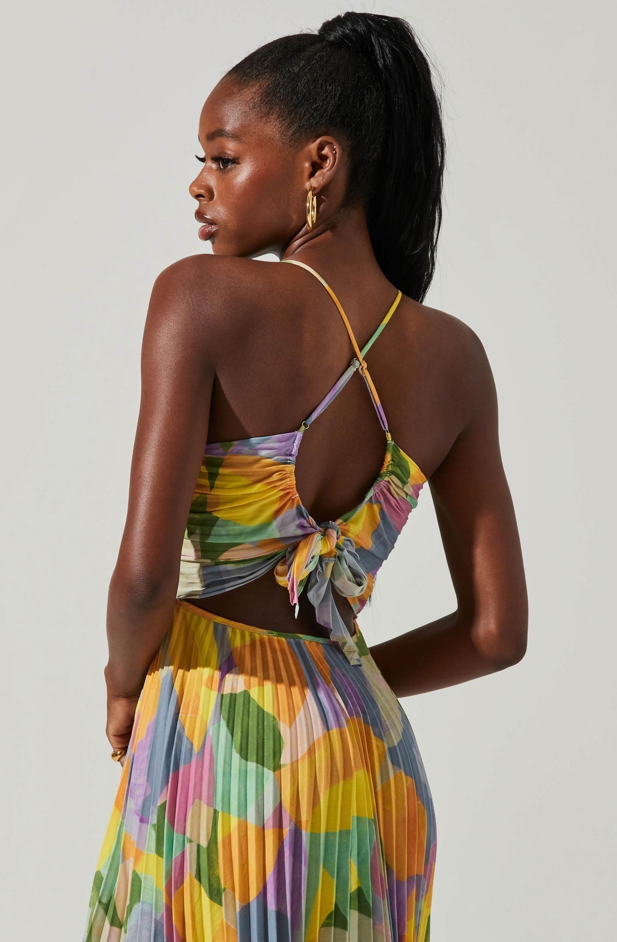 aakip™-Casual Pleated Print Dress