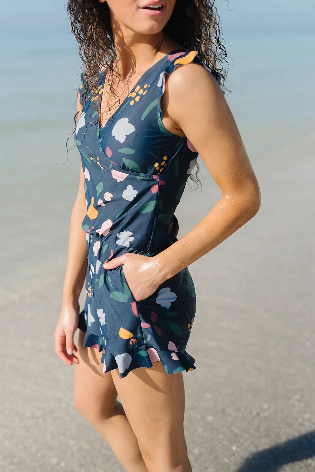 aakip™-Swim Romper Built-in Bra