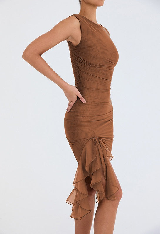 aakip™-Trendy crew neck sheath dress