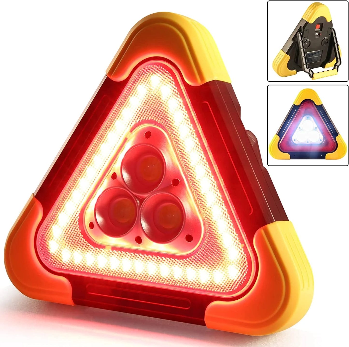 aakip™-2-IN-1 Solar Emergency Triangular Roadside Warning Light