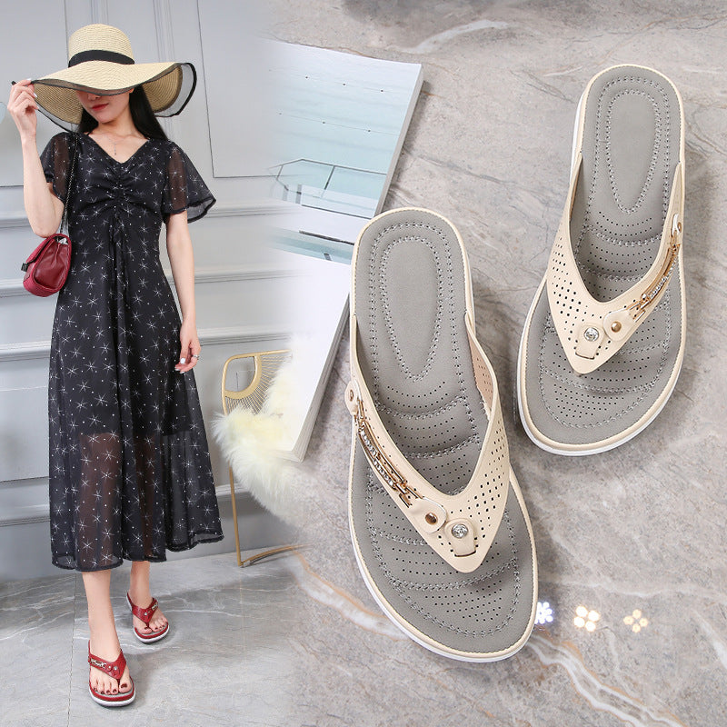 aakip™-Women's Arch Support Soft Cushion Flip Flops Thong Sandals Slippers