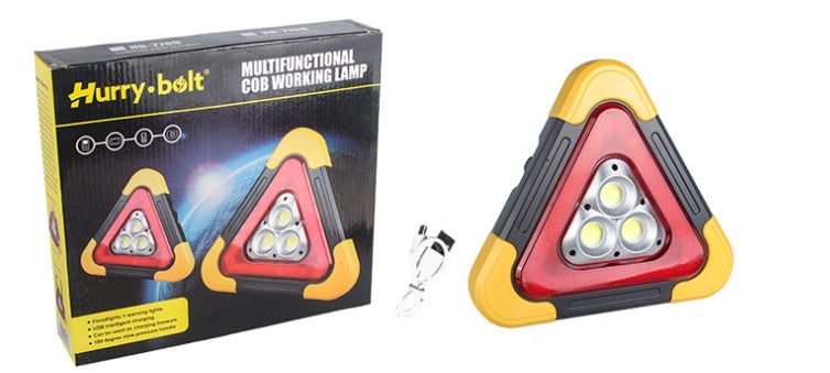 aakip™-2-IN-1 Solar Emergency Triangular Roadside Warning Light