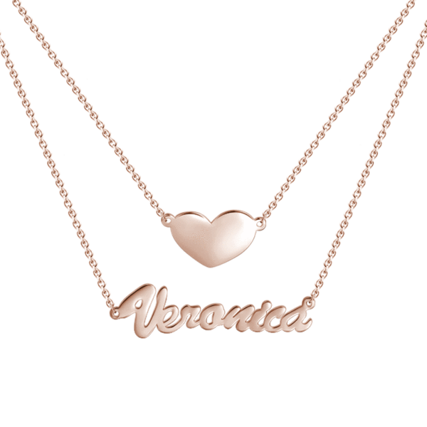 aakip™-Layered Nameplate Necklace For Her