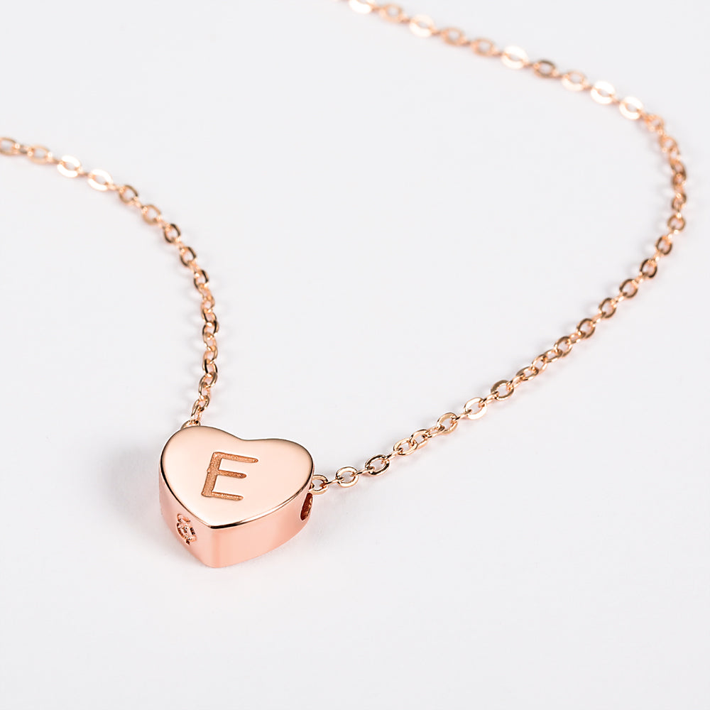 aakip™-Engraved Heart Initial Necklace