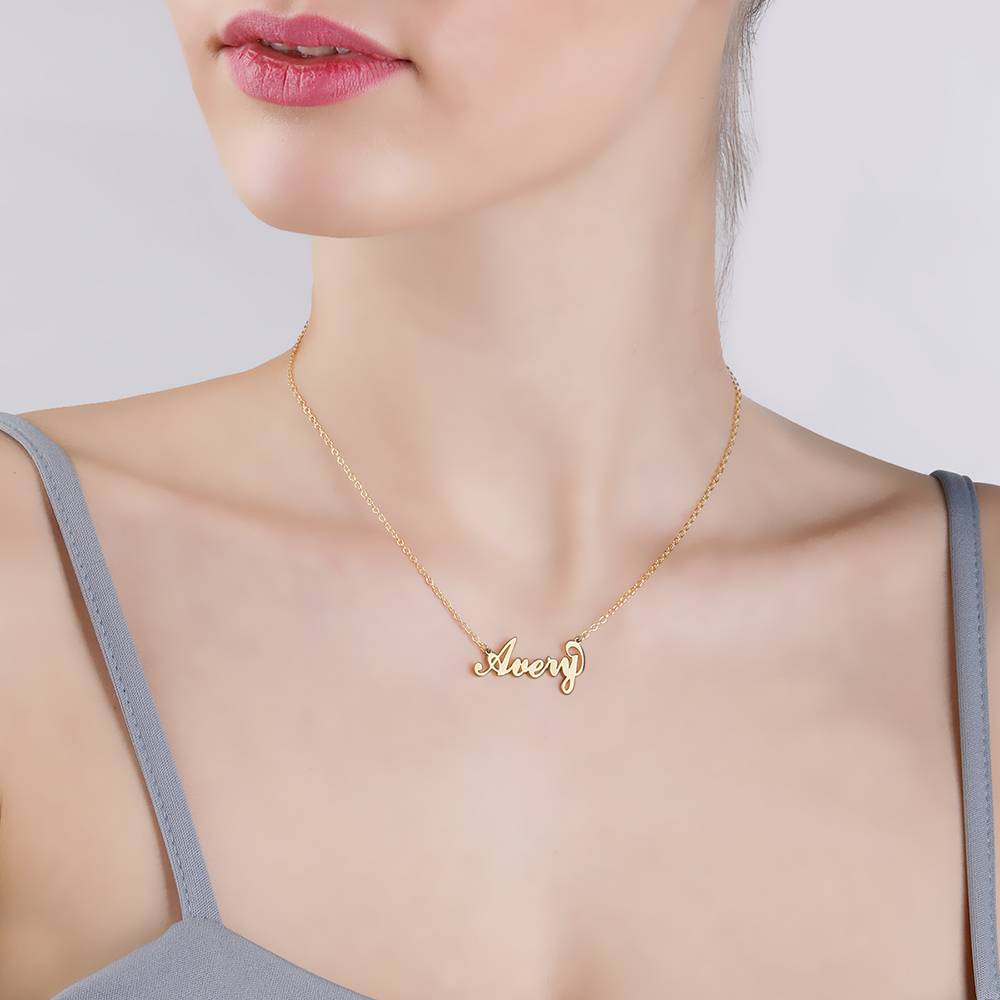 aakip™-alloy Plated Carrie Name Necklace Custom Name Necklace