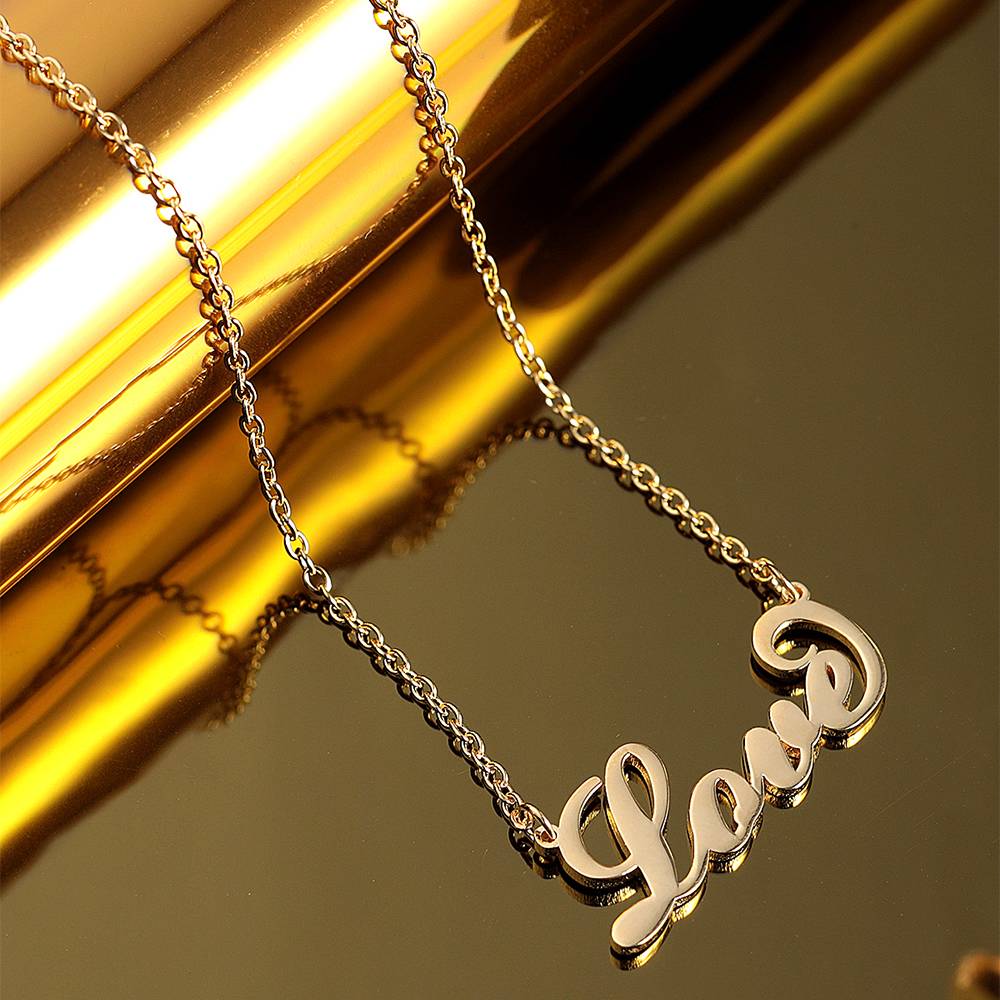 aakip™-alloy Plated Carrie Name Necklace Custom Name Necklace