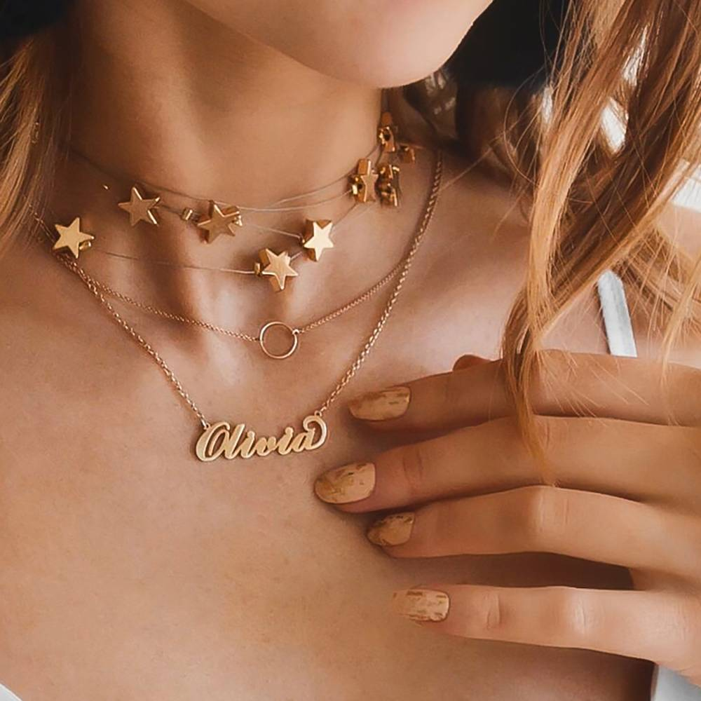 aakip™-Carrie Style Name Necklace For Her
