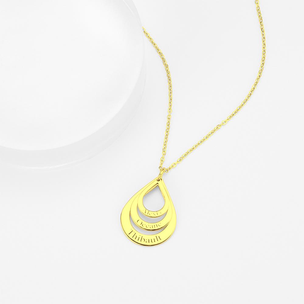 aakip™-Personalized Engraved Necklace Drop Shaped Family Necklace in For Mom