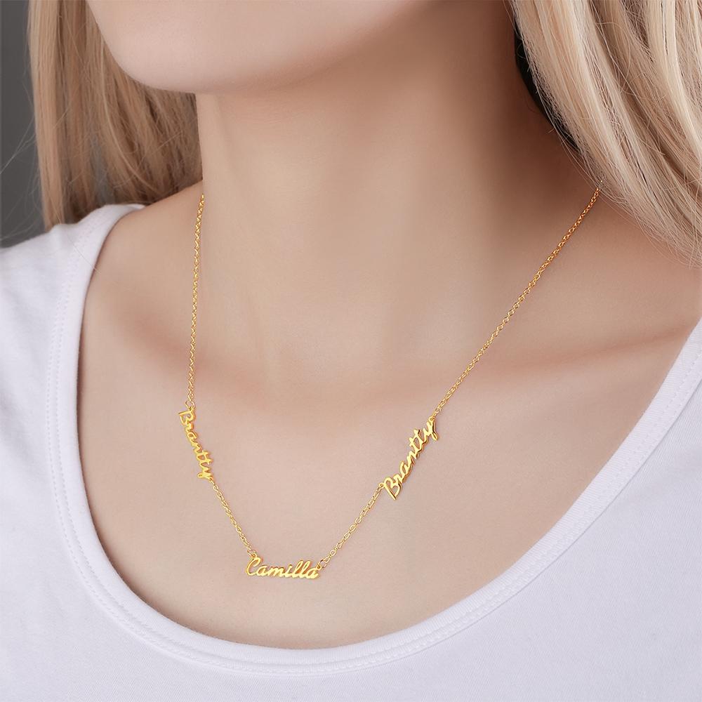 aakip™-Custom Name Necklace, Three Names Family Necklace, Gifts For Mom
