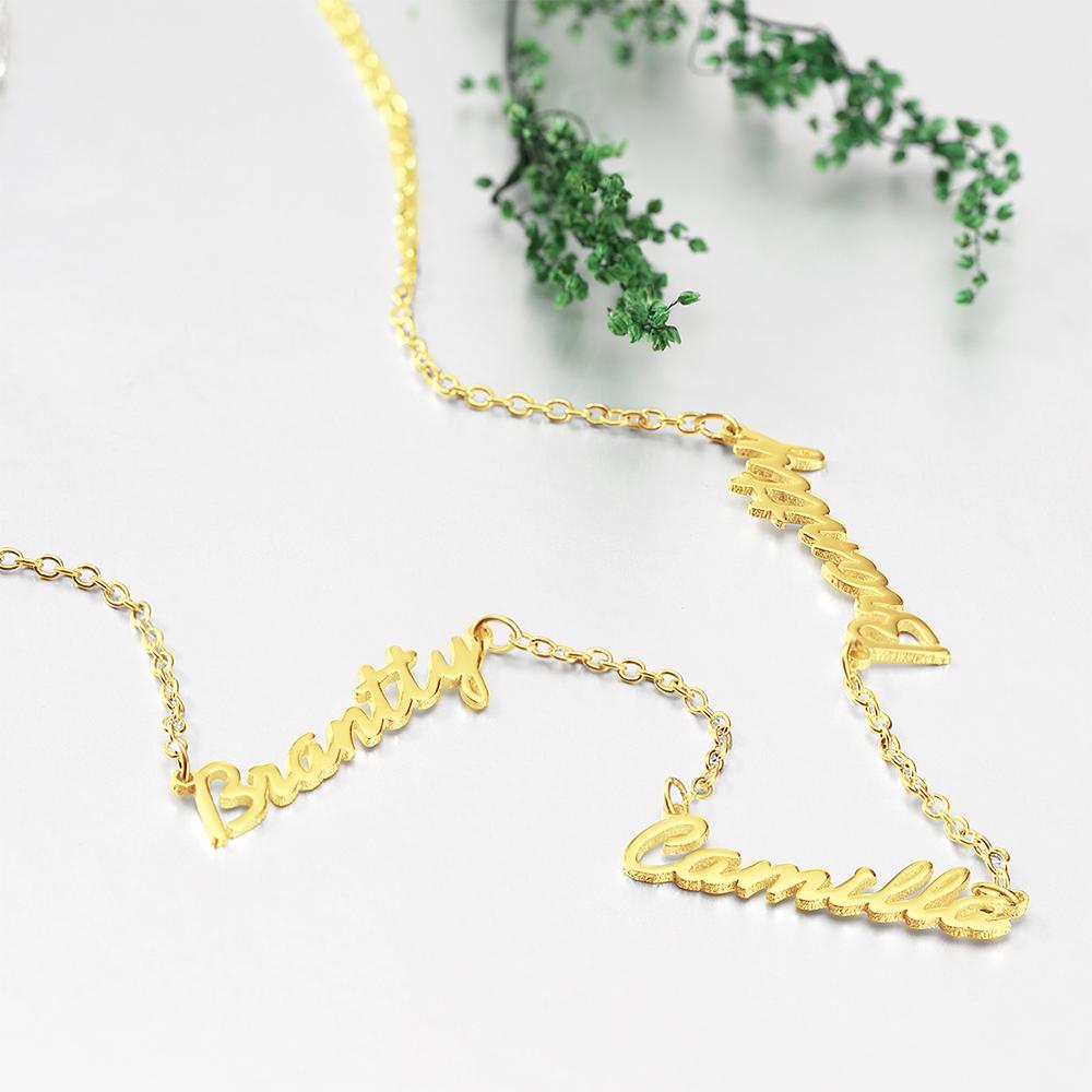 aakip™-Custom Name Necklace, Three Names Family Necklace, Gifts For Mom