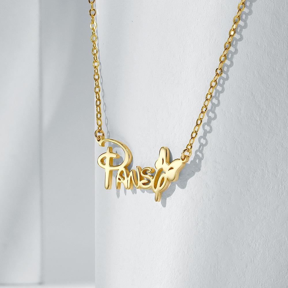 aakip™-Custom Name Necklace Personalized Butterfly Necklace