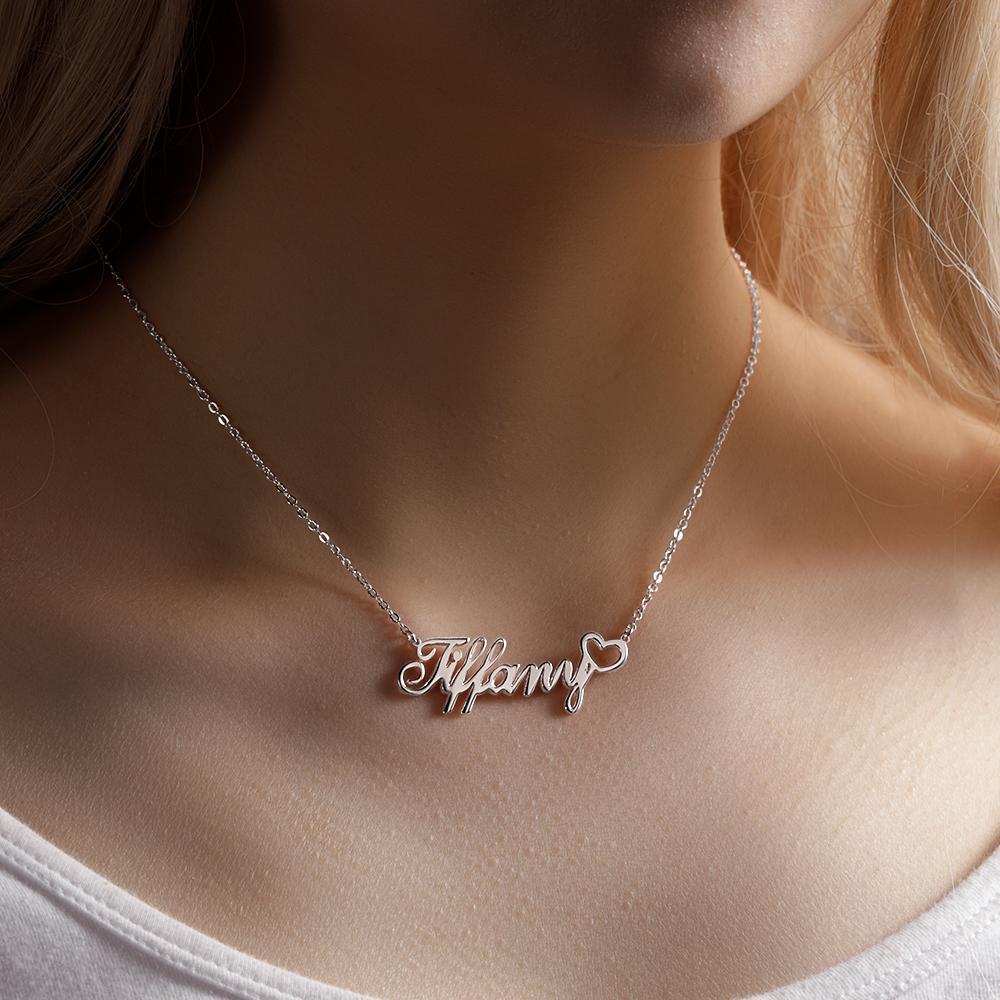 aakip™-Personalized Custom Name Necklace with Little Heart, Gifts for Girls