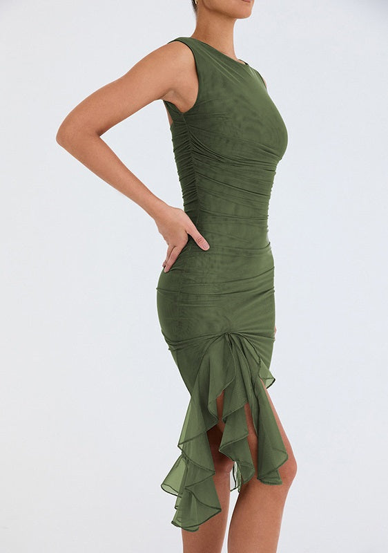 aakip™-Trendy crew neck sheath dress