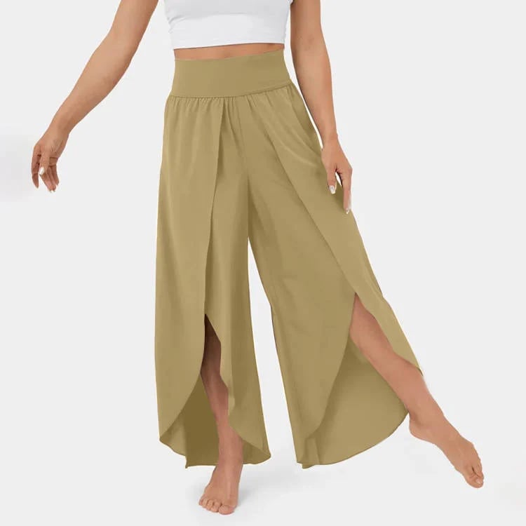 aakip™-(🔥 Promotion- SAVE 48% OFF) -High Waisted Split Wide Leg Quick Dry Casual Pants🎉