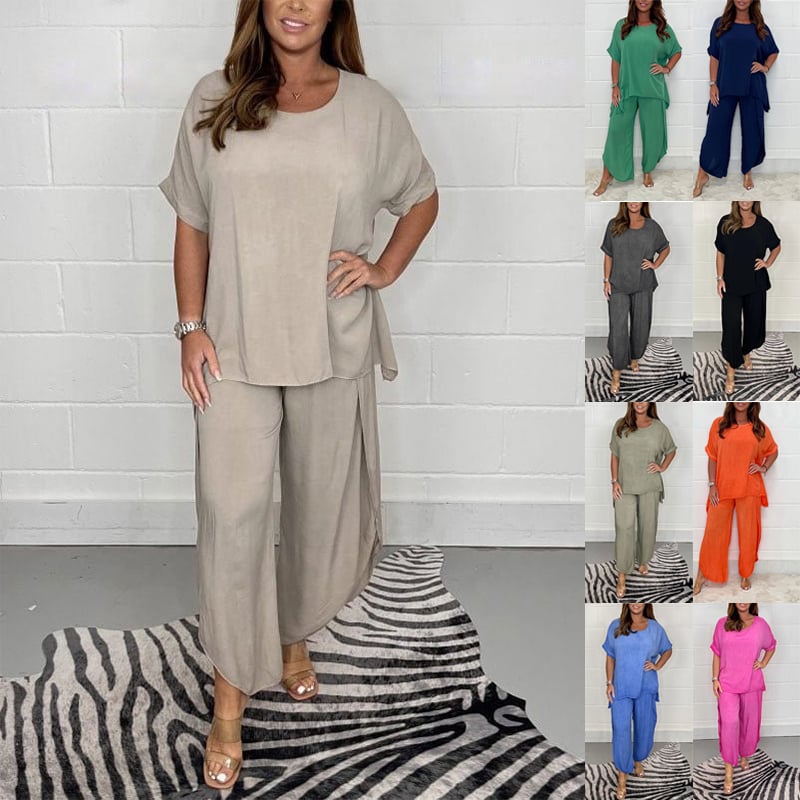 aakip™-Hot Sale 48% OFF💖Floaty 2 Piece Sleeved Trouser Set