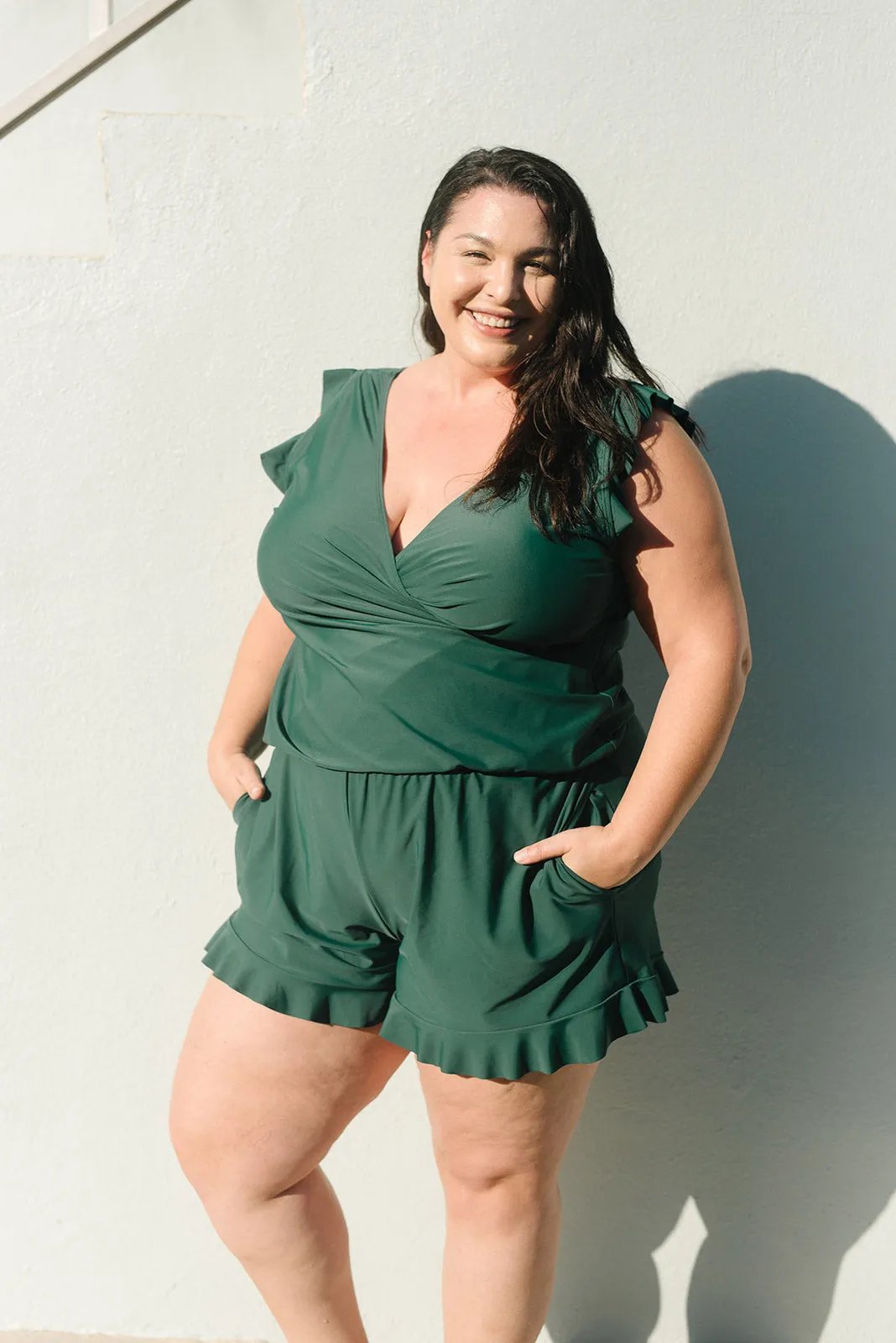 aakip™-Swim Romper Built-in Bra