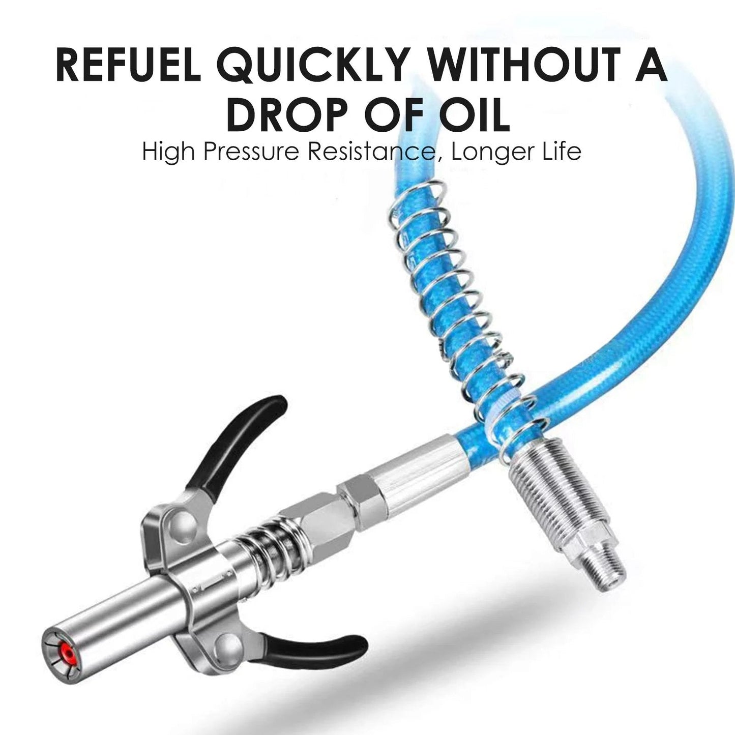 aakip™-🎁2024 New Year Hot Sale🎁Strong Lock on Grease Couplers with Spring Flex Hose