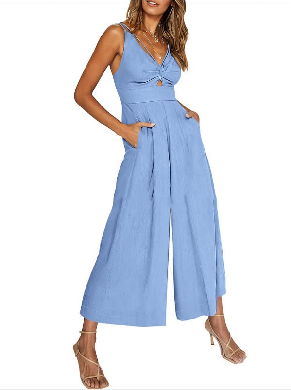 aakip™-V Neck Cutout High-Waist Jumpsuits(Buy 2 free shipping)