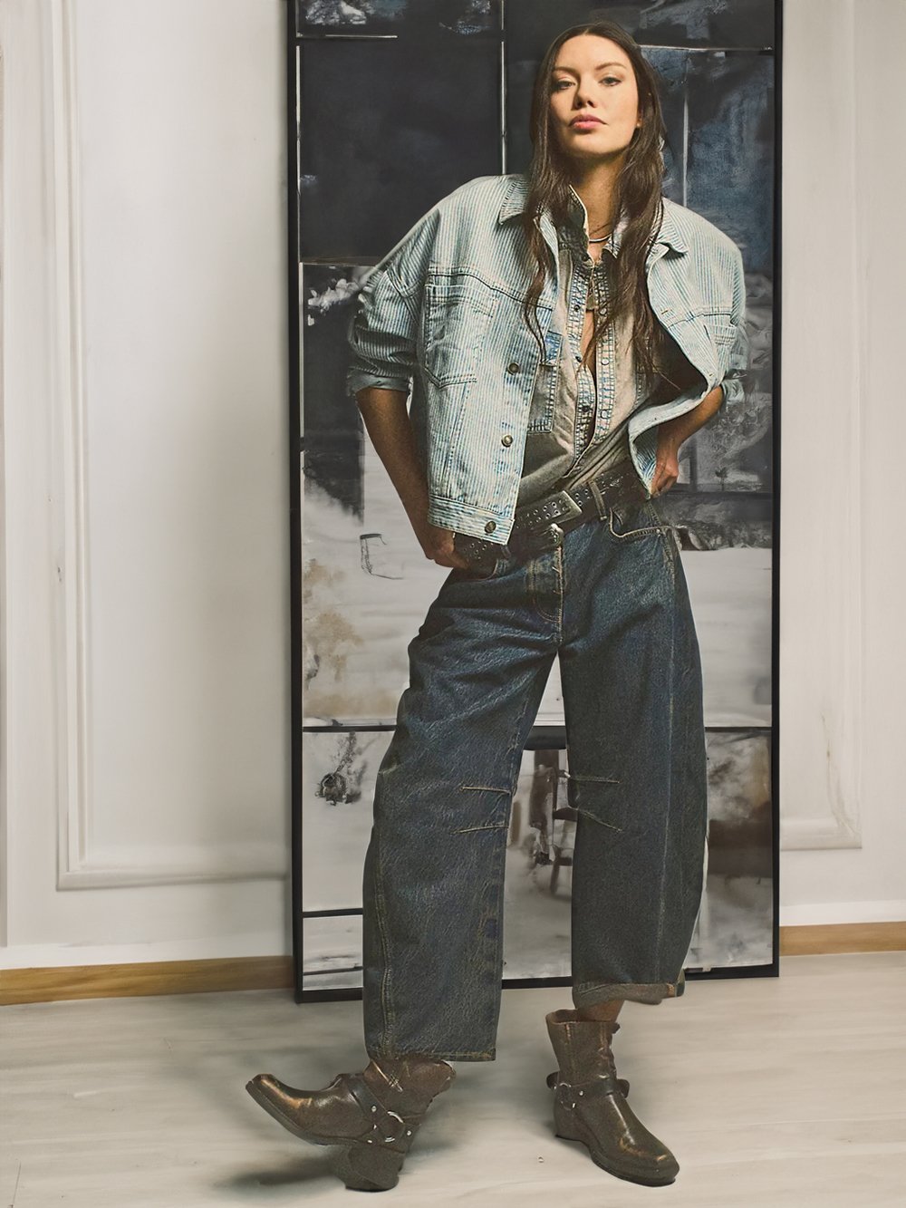 aakip™-Casual and trendy mid-rise tube jeans