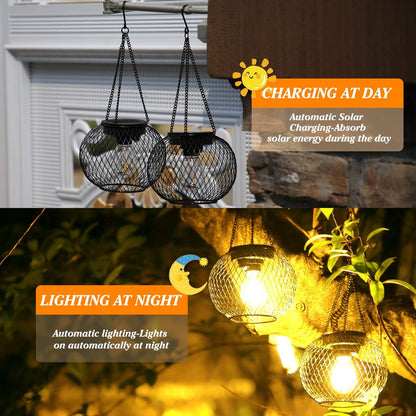 aakip™-Solar Outdoor Lights Upgraded Hanging Lantern