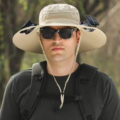 aakip™-🔥EARLY SUMMER SALE 69% OFF⚡-  a Outdoor Wide Brim Sun Hat With Solar Fan