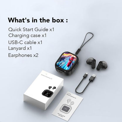 ⏰🔥 Bluetooth 5.4 Earphones LED Display High Fidelity Waterproof Wireless Earphones