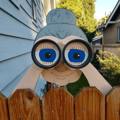 aakip™-Fence Decoration Nosy Old Man and Lady Garden Yard Art