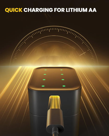 🔥⏰Flash Deal-🔋AA/AAA Lithium Battery Smart Charging Case