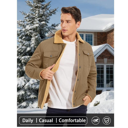 💞Men's Winter Jacket Sherpa Lined
