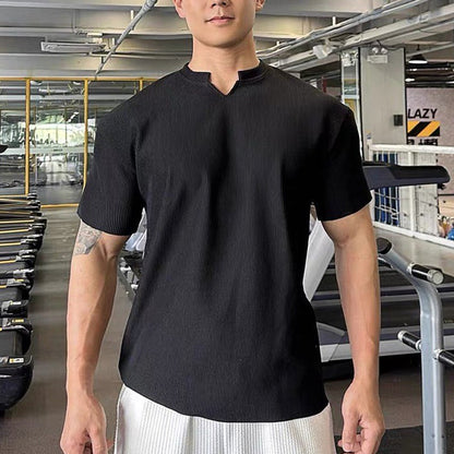 aakip™-Men's V-Neck Short Sleeve Muscle Athletic Workout T-Shirts