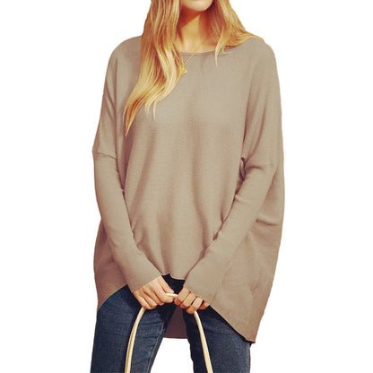 aakip™-Women's Irregular Oversized Dolman Sleeve Knitted Pullover