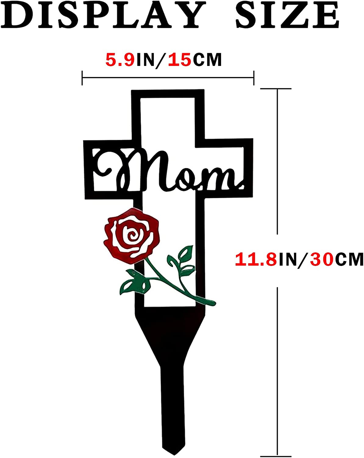 💖Cemetery Memorial Cross Stake for family member