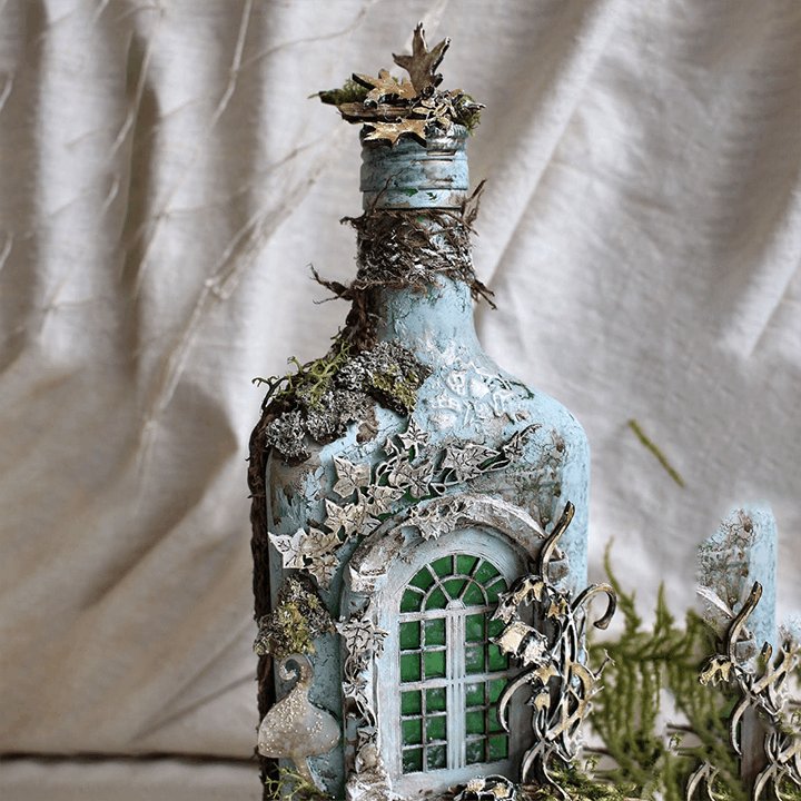 aakip™-Altered Art Bottle - Mystical forest stories