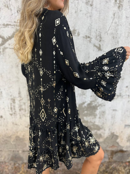 🔥 Comfortable Stretchy V Neck Printed Party Dresses