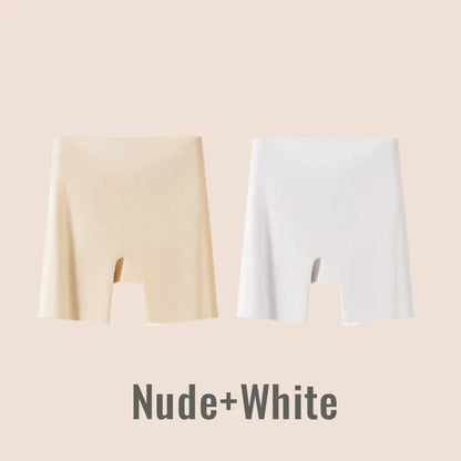Women High-waist Ice Silk Underwear with Tummy-control Hip-lifting