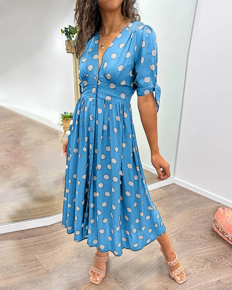 aakip™-🔥🌷Last Day Promotion 48% OFF - 💃Deep V-neck polka-dot dress