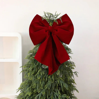 Christmas Bow Ornament with Long Ribbons