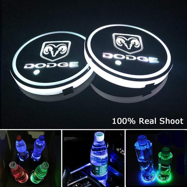 aakip™-Led Car Logo Cup Lights up Holder USB Charging 7 Colors Changing