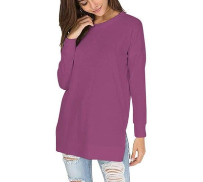 49% OFF  🔥Round Neck Casual Solid Color Top