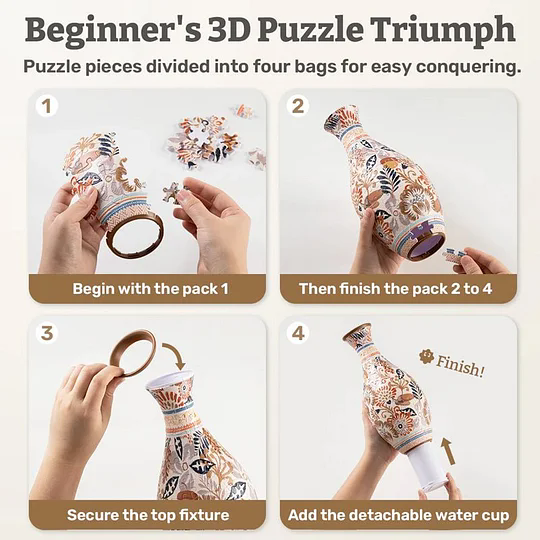 🔥Limited time 55% 💐3d jigsaw puzzle vase