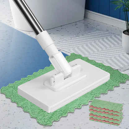 💦Disposable dust mop with 4 reusable cloths
