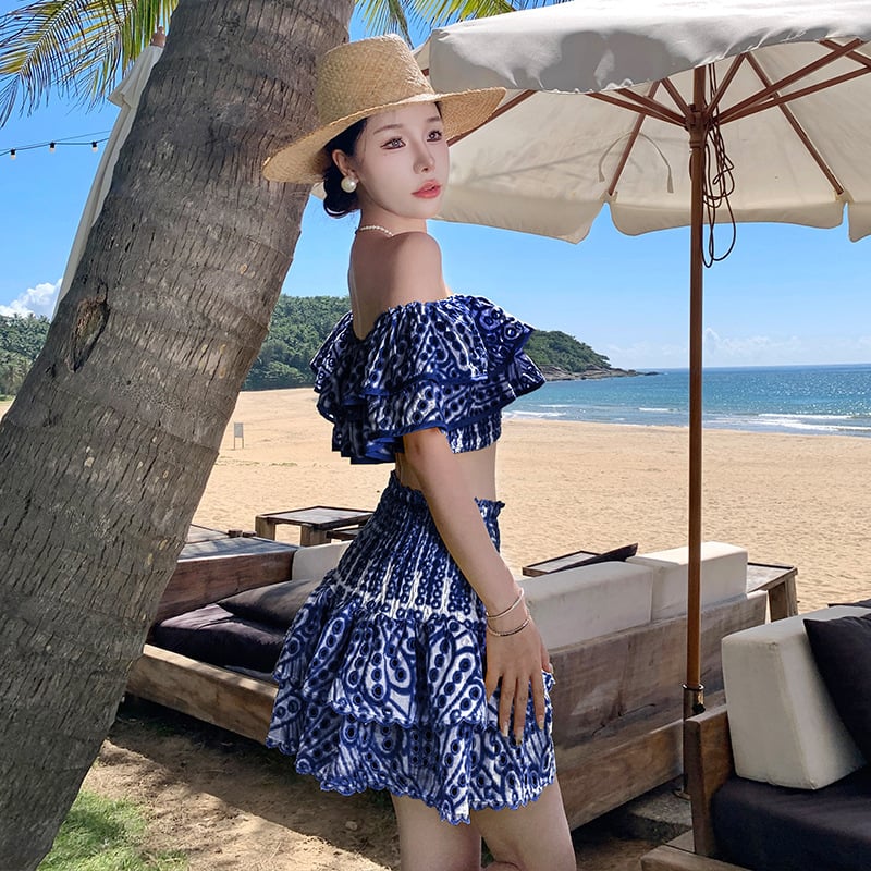 aakip™-(🔥HOT SALE NOW 47% OFF)One-shoulder short seaside holiday two-piece suit